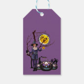 Halloween-Party Zeit in Lila Geschenkanhänger (Rückseite)