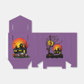 Halloween-Party Zeit in Lila Geschenkschachtel (Ungefaltet)