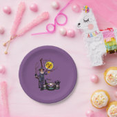 Halloween-Party Zeit in Lila Pappteller (Party)