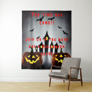 Halloween-Party-Zeit. Tritt bei, wenn du dich trau Wandteppich