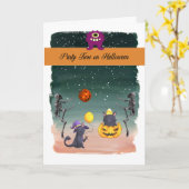 Halloween-Party-Zeitkarte für Kinder Karte (Gelbe Blume)