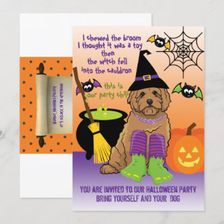 Halloween-Party zieht auf und bringt deinen Hund m Einladung