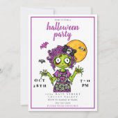 Halloween-Party Zombie Einladung (Vorderseite)