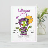 Halloween-Party Zombie Einladung (Stehend Vorderseite)