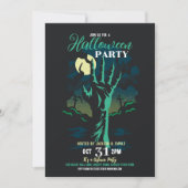 Halloween-Party Zombie Graveyard Party Einladung (Vorderseite)