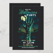 Halloween-Party Zombie Graveyard Party Einladung (Vorne/Hinten)