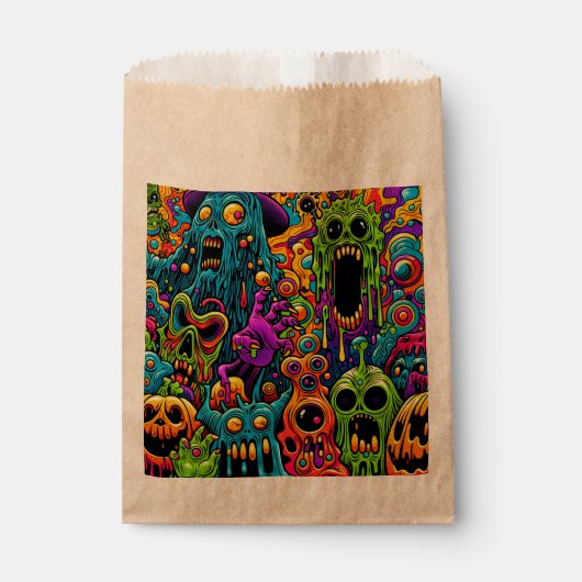 Halloween-Party | Zombie und Monster Geschenktütchen (Vorderseite)