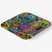 Halloween-Party | Zombie und Monster Pappteller (Gewinkelt)