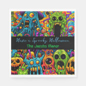 Halloween-Party | Zombie und Monster Personalisier Serviette (Vorderseite)