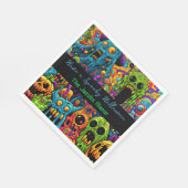 Halloween-Party | Zombie und Monster Personalisier Serviette (Ecke)