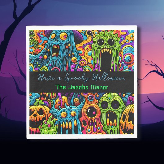 Halloween-Party | Zombie und Monster Personalisier Serviette