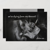 Halloween-Party zum Rauchen Einladung (Vorne/Hinten)