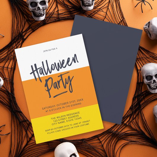 Halloween-Party zur Einladung von Candy Corn