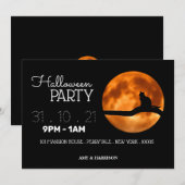 Halloween-Party zur Silhouette von Blutmonden und  (Vorne/Hinten)