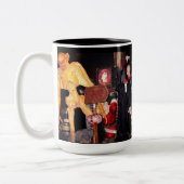 Halloween-Party Zweifarbige Tasse (Links)