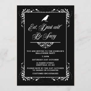 Halloween-Partyeinladung - eleganter Erwachsener Einladung