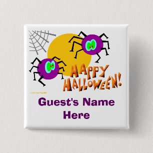 Halloween-Partynametag-Knöpfe Button