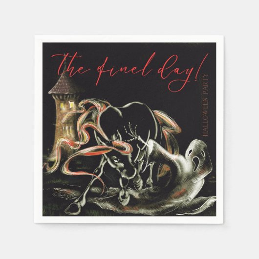 Halloween Partyservietten mit Geisterpferd Serviette (Vorderseite)