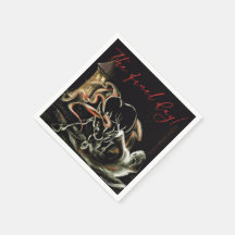 Halloween Partyservietten mit Geisterpferd