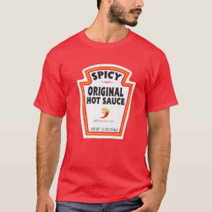 Halloween-Passende Kostüm scharfe Chilisauce-Flasc T-Shirt