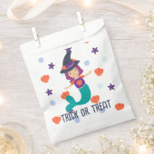 Halloween Pastel Mermaid Hexe in Hexenhut Geschenktütchen (Ausgeschnitten)