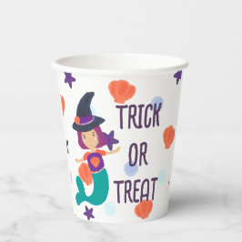 Halloween Pastel Mermaid Witch Trick oder Treat Pappbecher