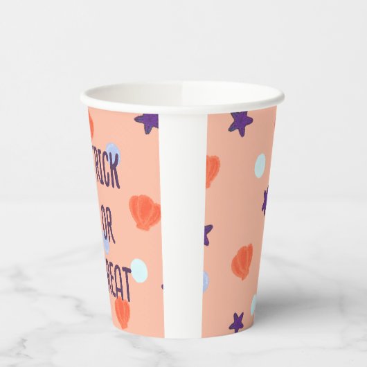 Halloween Pastel Mermaid Witch Trick oder Treat Pappbecher (Links)