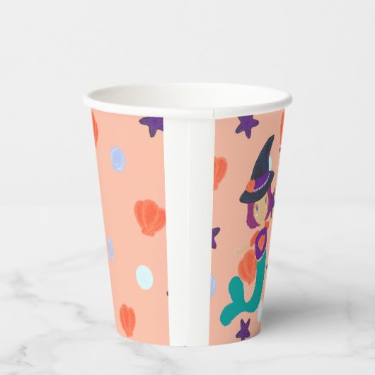 Halloween Pastel Mermaid Witch Trick oder Treat Pappbecher (Rechts)