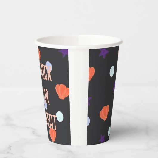 Halloween Pastel Mermaid Witch Trick oder Treat Pappbecher (Links)