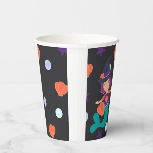 Halloween Pastel Mermaid Witch Trick oder Treat Pappbecher (Rechts)