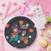 Halloween Pastel Mermaid Witch Trick oder Treat Pappteller (Party)