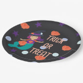 Halloween Pastel Mermaid Witch Trick oder Treat Pappteller (Schrägansicht)