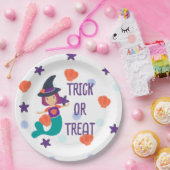 Halloween Pastel Mermaid Witch Trick oder Treat Pappteller (Party)