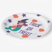 Halloween Pastel Mermaid Witch Trick oder Treat Pappteller (Schrägansicht)