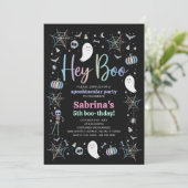 Halloween Pastel Niedlich Ghost Spooktacular Gebur Einladung (Stehend Vorderseite)