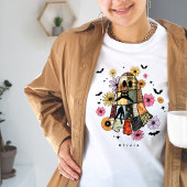 Halloween-Patchwork-Geist Vintage T-Shirt