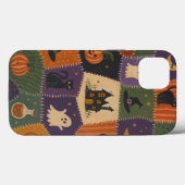 Halloween-Patchwork-Geisterkatze-Hexenhaus-Hülle Case-Mate iPhone Hülle (Rückseite (Horizontal))