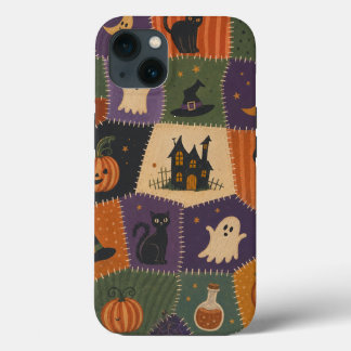 Halloween-Patchwork-Geisterkatze-Hexenhaus-Hülle Case-Mate iPhone Hülle