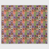 Halloween-Patchwork-Geschenkpapier Geschenkpapier (Flach)