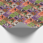 Halloween-Patchwork-Geschenkpapier Geschenkpapier (Ecke)