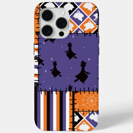 Halloween Patchwork Hexen Cats Case-Mate iPhone Hülle (Rückseite)