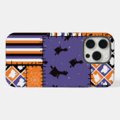 Halloween Patchwork Hexen Cats iPhone Hülle (Rückseite (Horizontal))