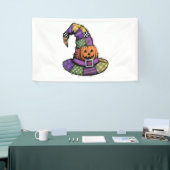 Halloween Patchwork Hexenhut Spooky Banner (Messeveranstaltung)