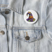 Halloween Patchwork Hexenhut Spooky Button (Beispiel)