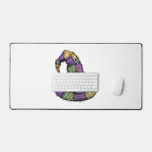Halloween Patchwork Hexenhut Spooky Schreibtischunterlage (Tastatur & Maus)