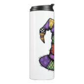 Halloween Patchwork Hexenhut Spooky Thermosbecher (Nach links gedreht)