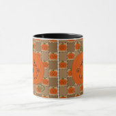 Halloween-Patchwork-Kürbis-Tasse Tasse (Zentrum)