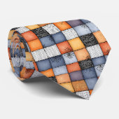 Halloween-Patchwork mit Spinnennetzen Krawatte (Gerollt)