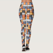 Halloween-Patchwork mit Spinnennetzen Leggings (Rückseite)