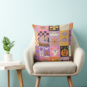 Halloween Patchwork Pattern - Feierliche Plätze Kissen